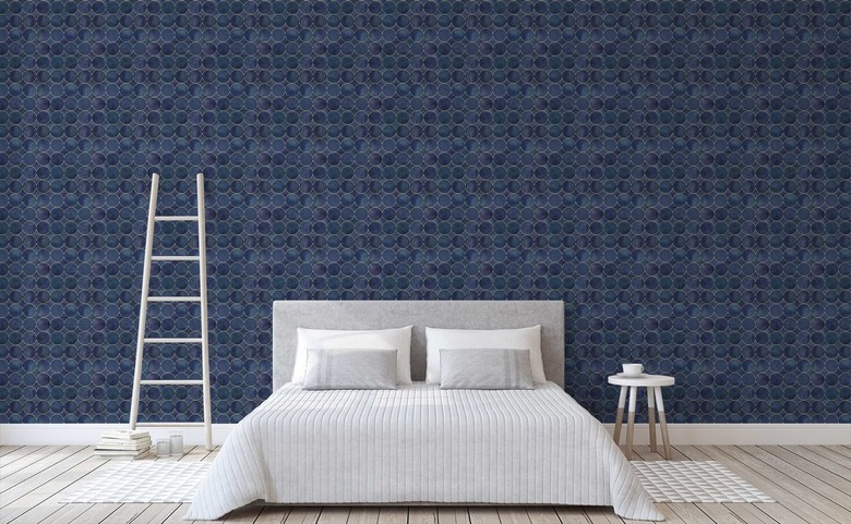 Circular navy wallpaper