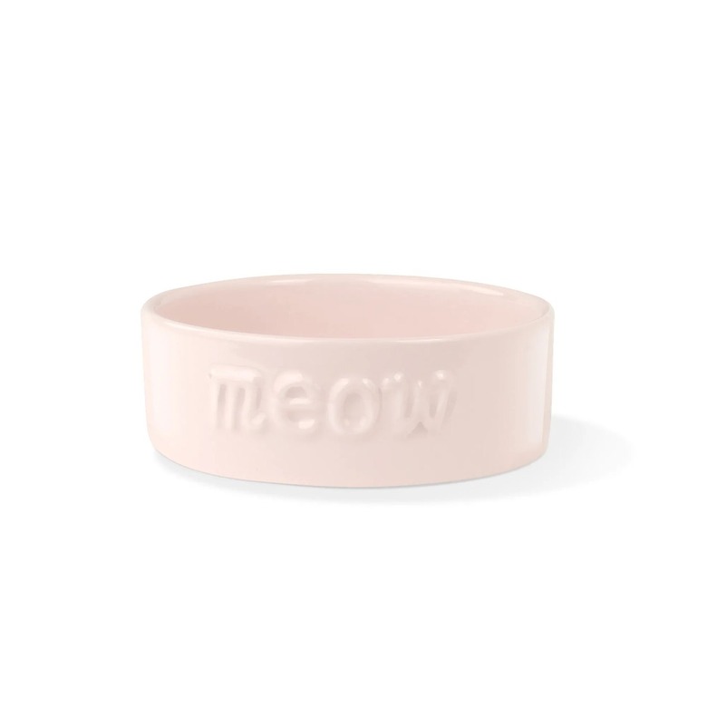 Pink meow cat bowl