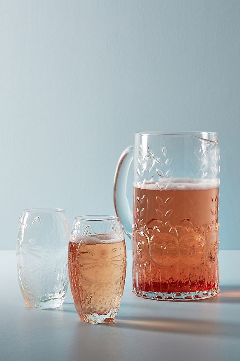 clear Depression glass pitcher