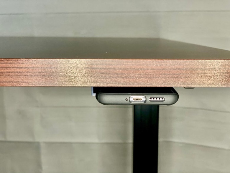 under the desk holder with phone