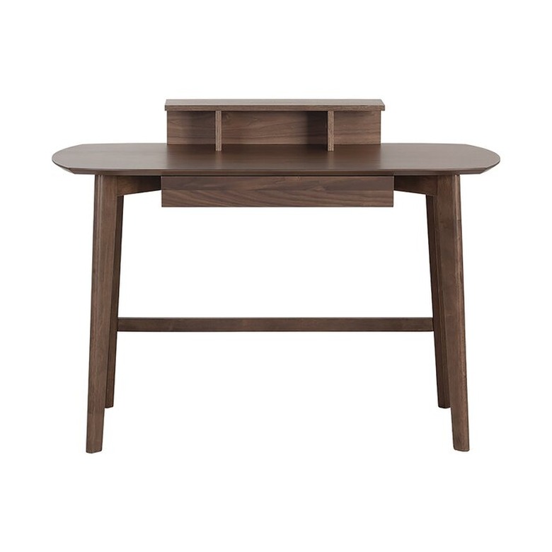 dark wood rounded desk