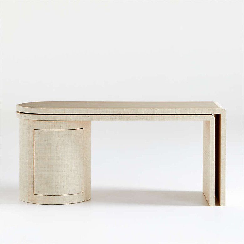 round desk in light color
