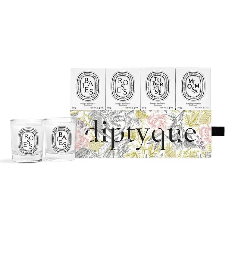 The Diptyque gift set showing the green