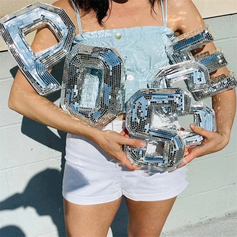 Tatyanacco Disco Mirror Letters