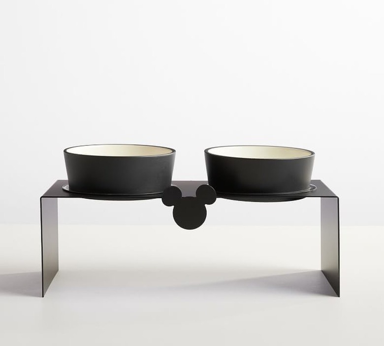 Pottery Barn Mickey Mouse Pet Bowl With Stand