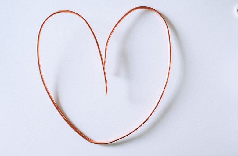 Heart shaped copper piping