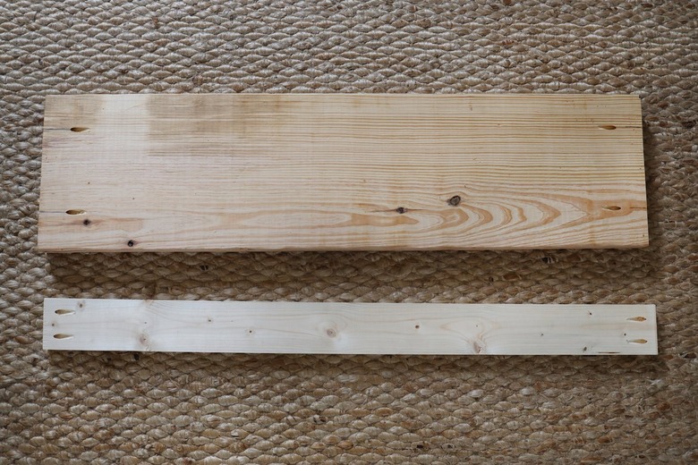 Pockets drilled into bench seat and support beam