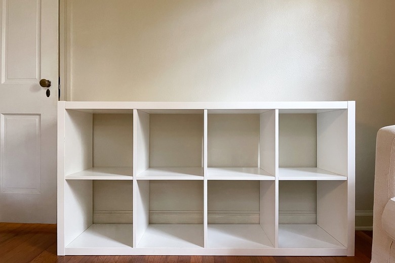 White IKEA Kallax shelf