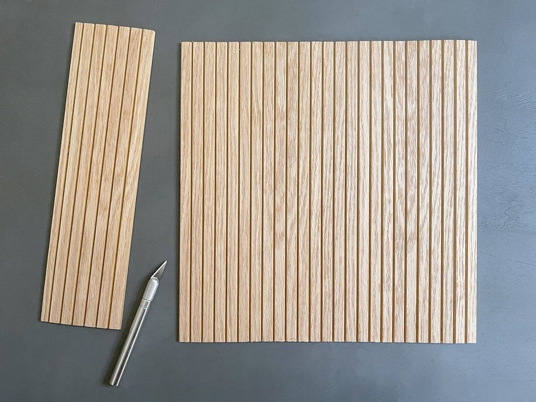 Pole wrap cut vertically with a utility knife