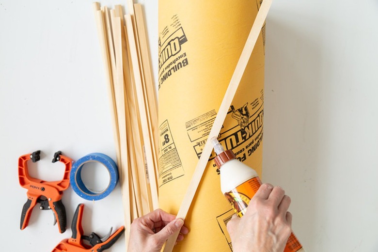 how to make a DIY fluted side table