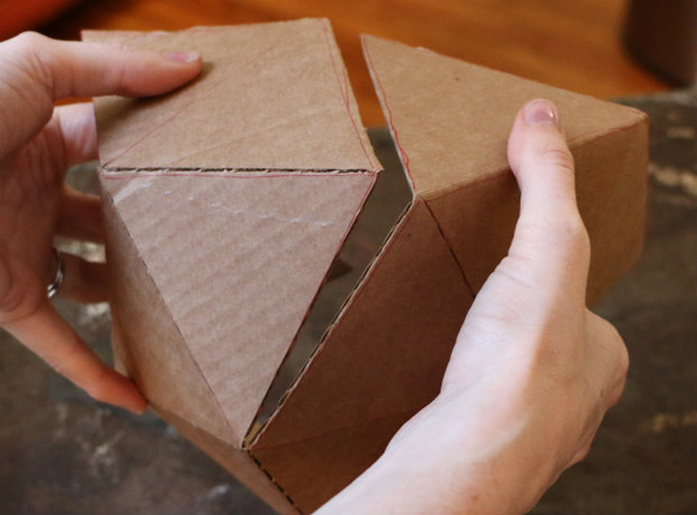 DIY Geometric Concrete Bookends
