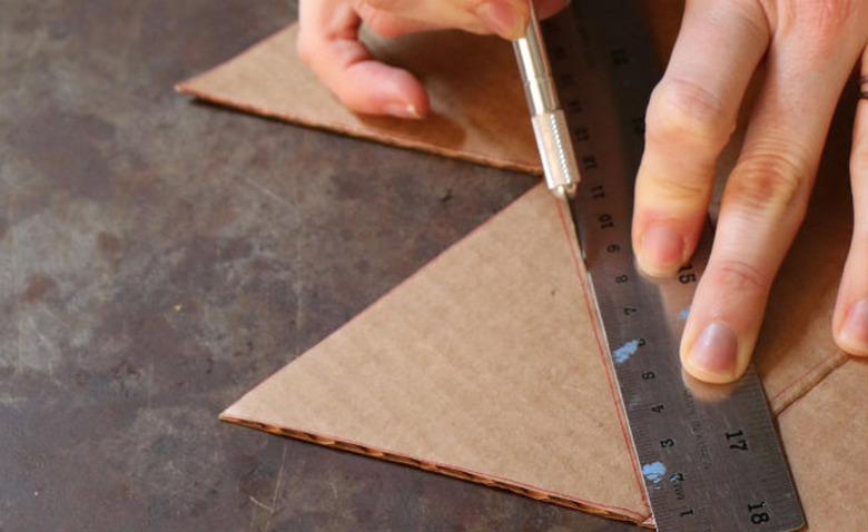 DIY Geometric Concrete Bookends