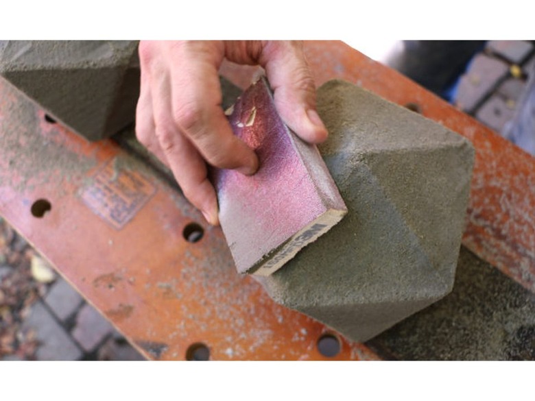 DIY Geometric Concrete Bookends