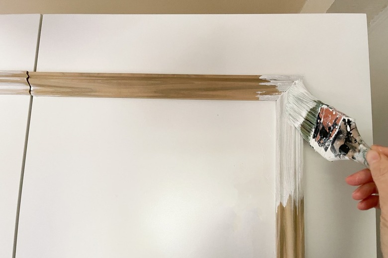 Painting trim molding on IKEA PAX wardrobe