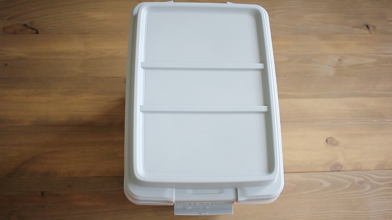 Indigo dye bath with lid