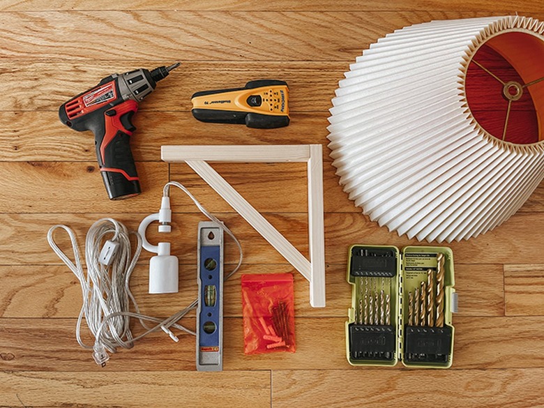 Here's what you'll need to make your DIY pleated shade pendant light.