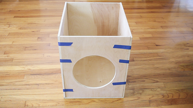 Front and second side piece glued in place