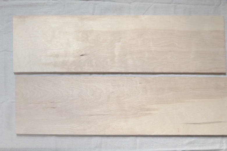 Two wood boards cut to size