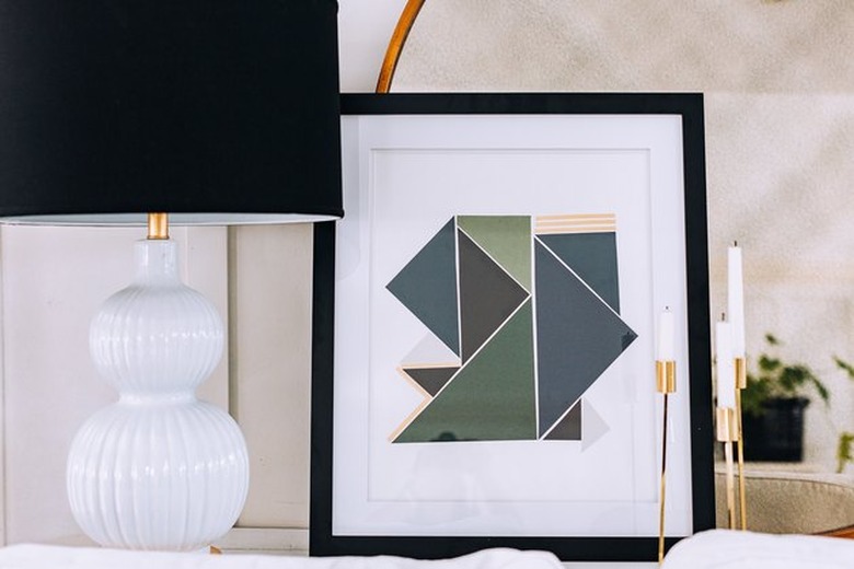 Modern artwork made from scrap paper