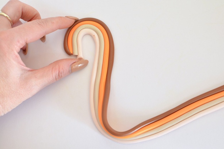 Creating a rainbow shape with clay