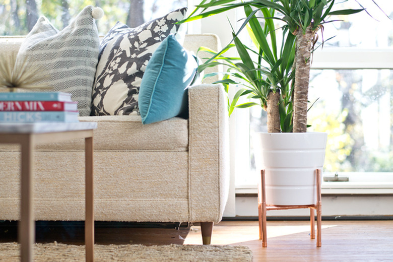 DIY Copper Plant Stand.