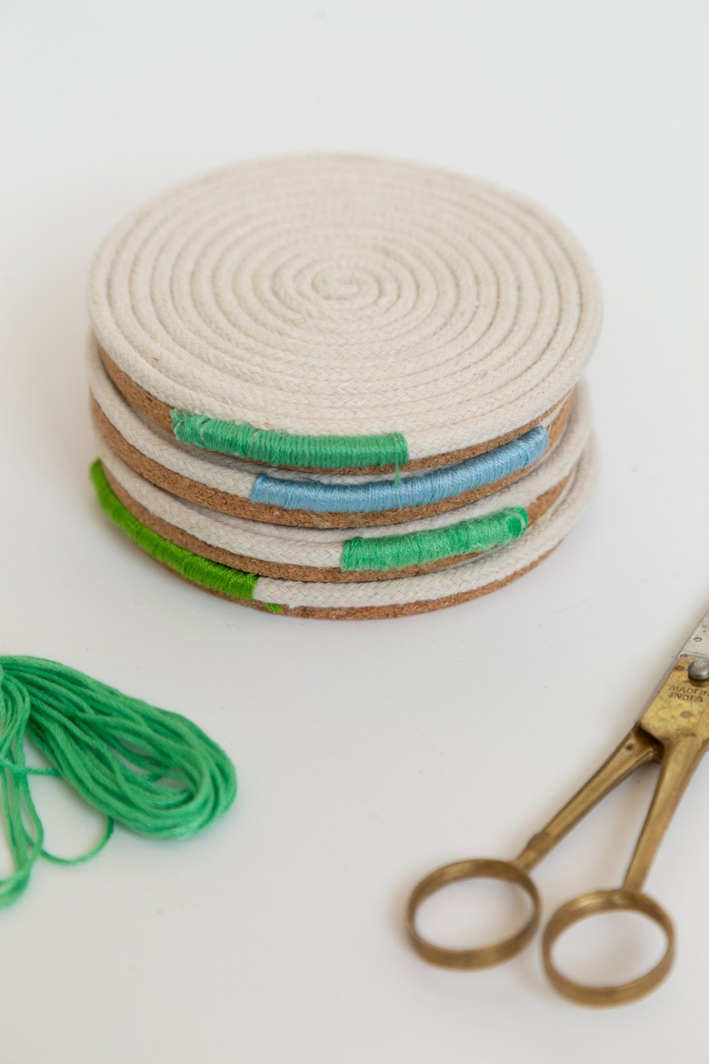 DIY rope coil coasters