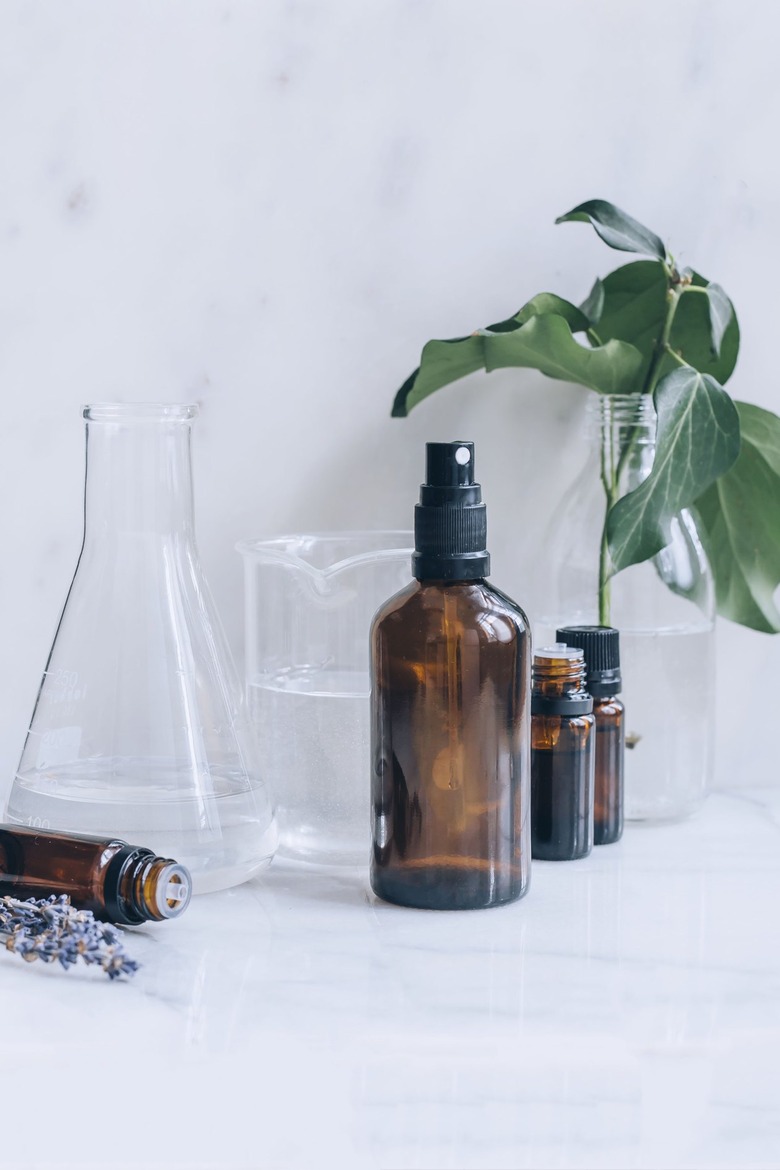 bottles of essential oil