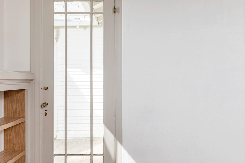 work from home space with wallpaper