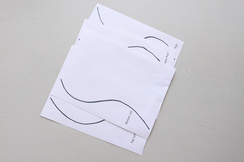 Four template pages printed out