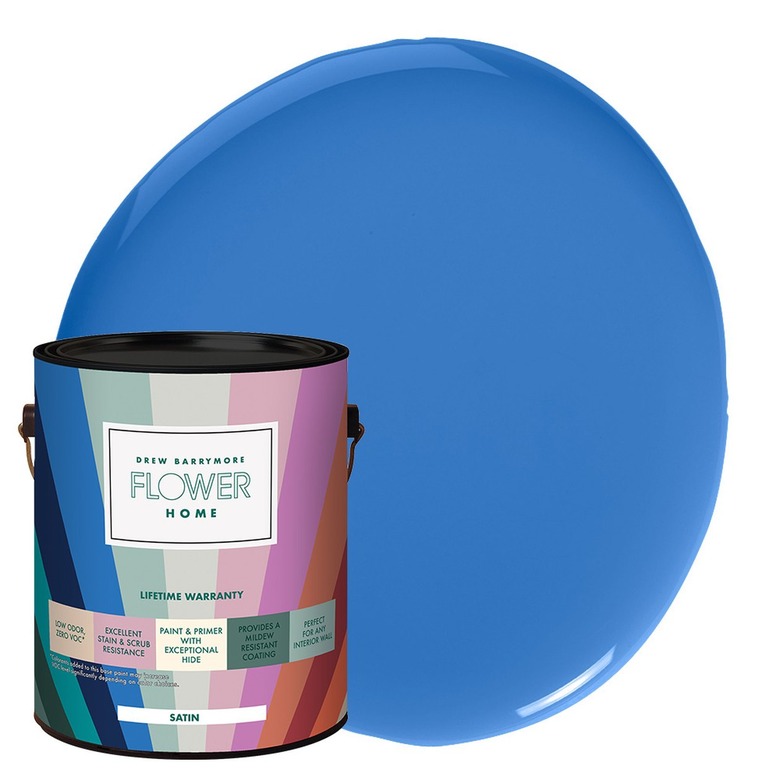 Flower Home Paint in Bold Blue