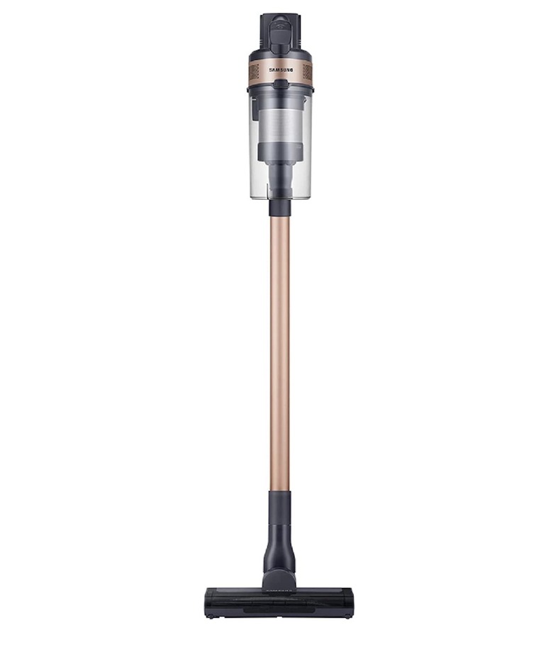 Samsung Jet 60 Flex Cordless Stick Vacuum Cleaner in rose gold against a white backdrop