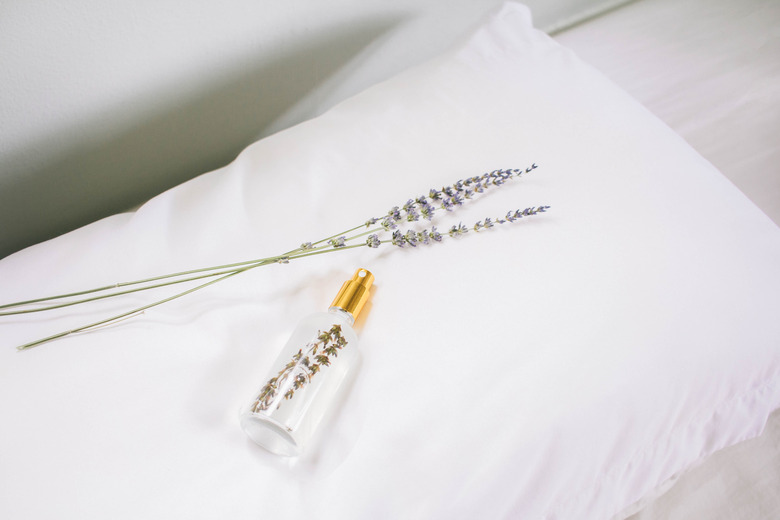 DIY calming pillow spray using lavender.