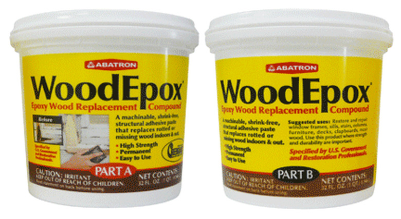 Epoxy wood fller.