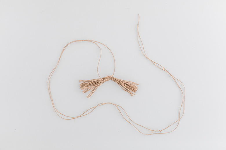 Before finishing the tassel