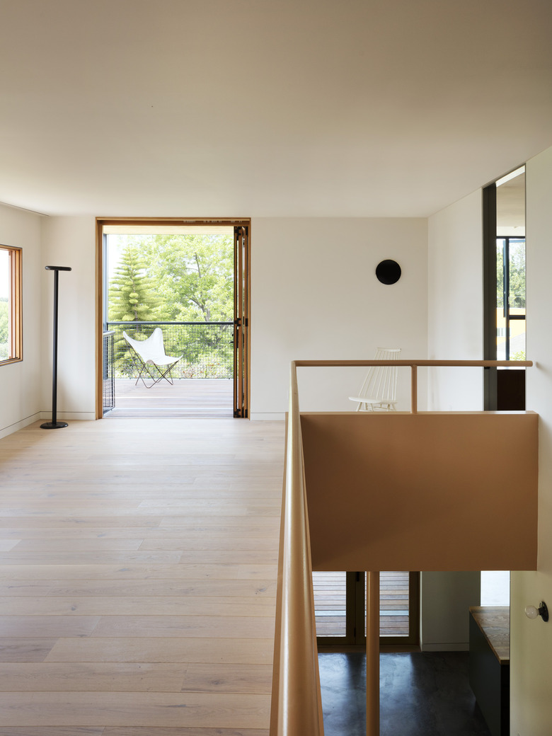 hallway with wood floors