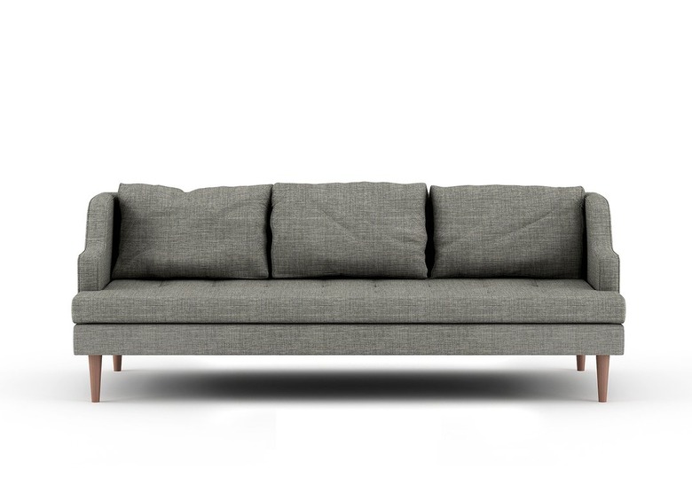 gray eco-friendly couch with curved arms from Medley Home