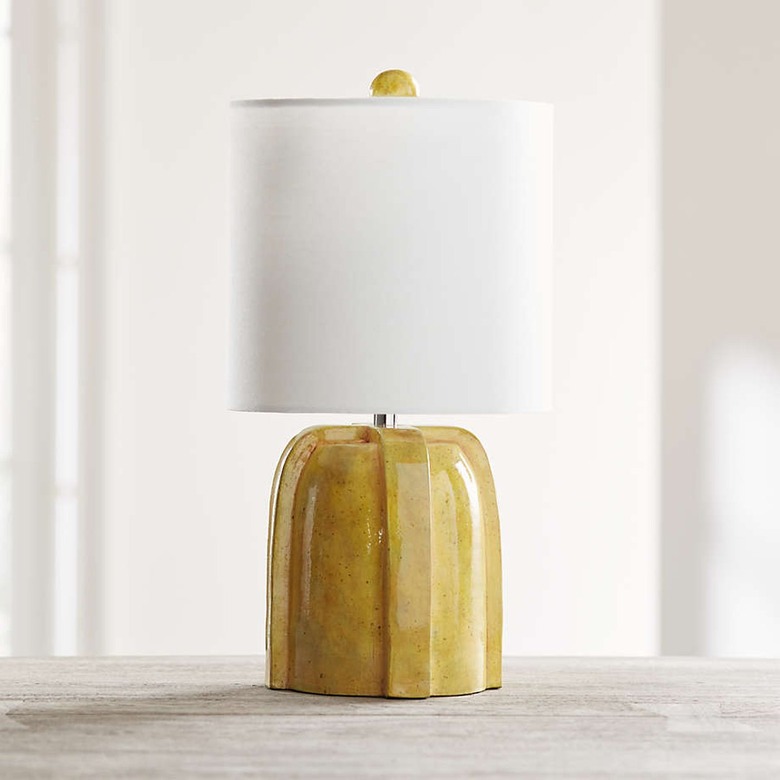 Crate and Barrel Arenson Yellow Ceramic Table Lamp