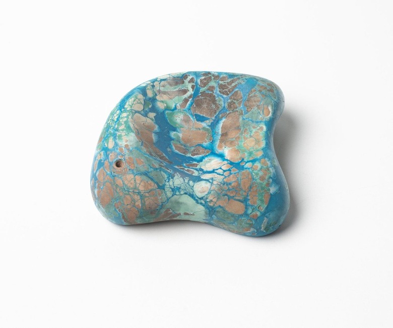 A blue incense burner