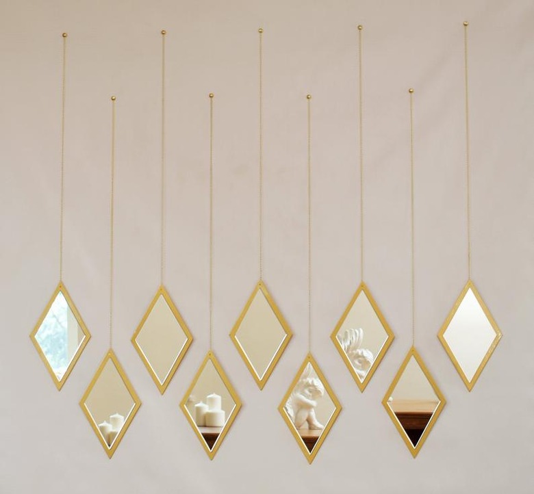Woodland Gold Rhombus Mirrors