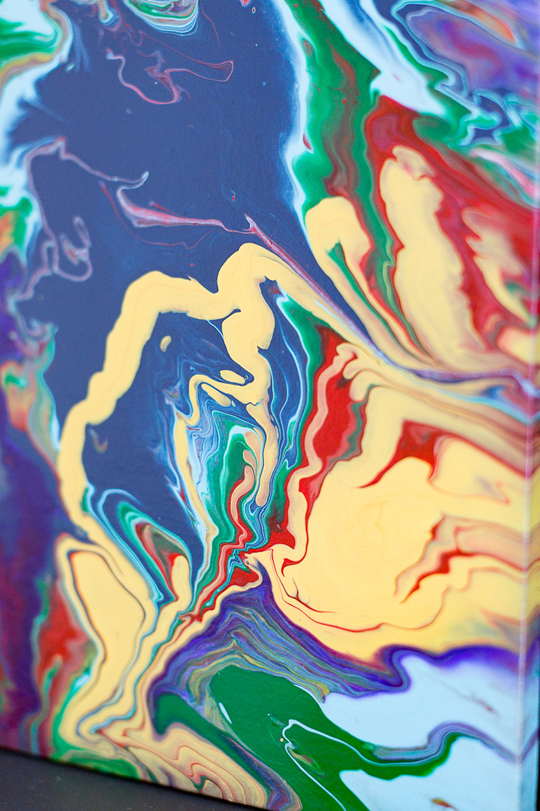 Acrylic pour on canvas.
