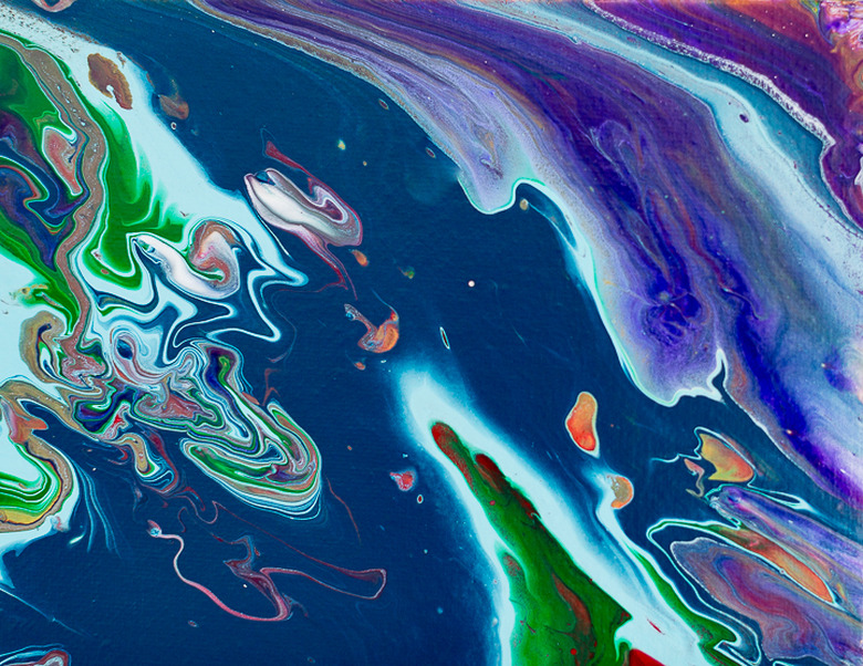 Acrylic pour on canvas.