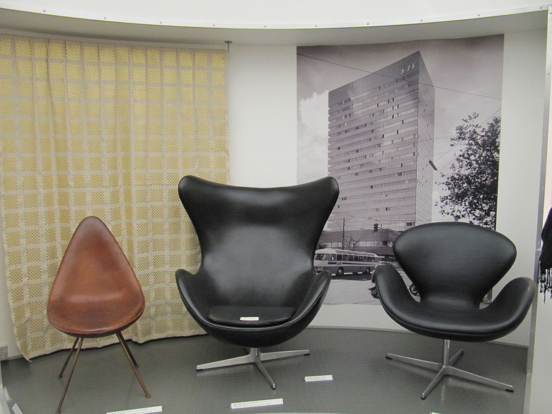 three chairs by Arne Jacobsen