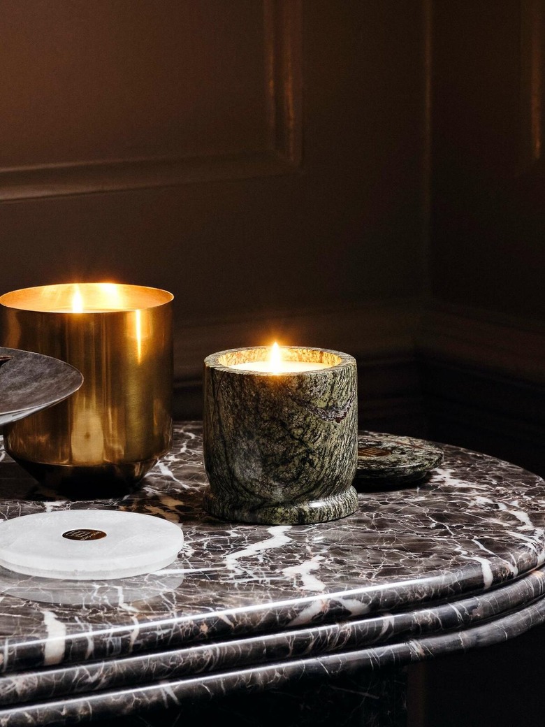 Soho Home Leather & Oud Candle Marble