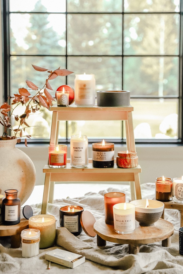 Decorate with fall candles