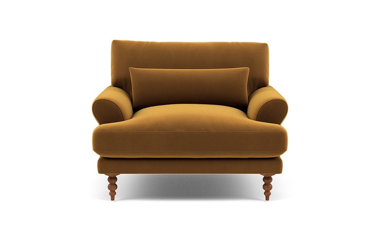 Velvet golden chair
