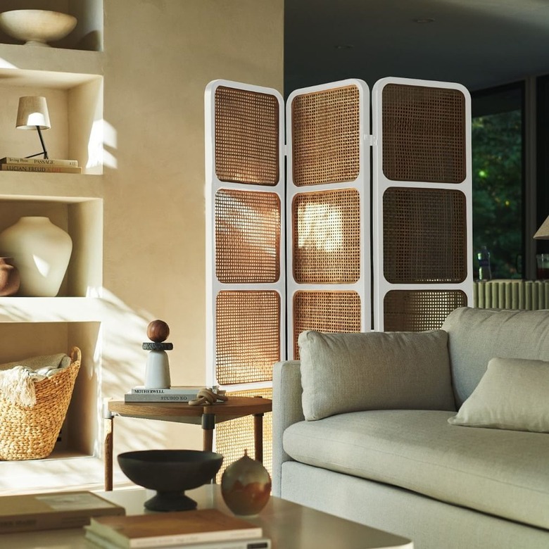 Rattan room divider