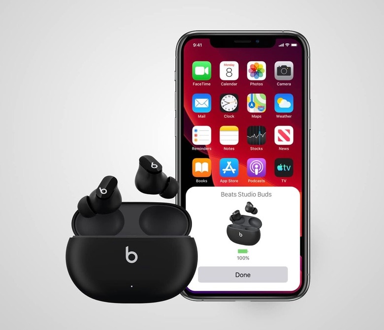 beats ear buds paired with cell