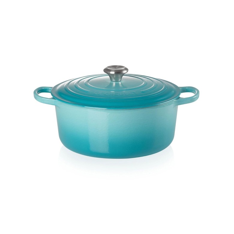 Le Creuset 4.5-Quart Caribbean Signature Cast Iron Round Dutch Oven With Lid