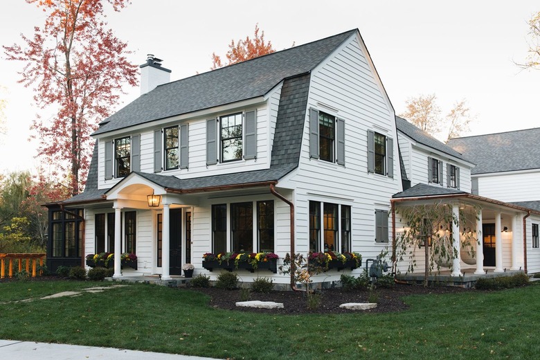 flower boxes at the windows