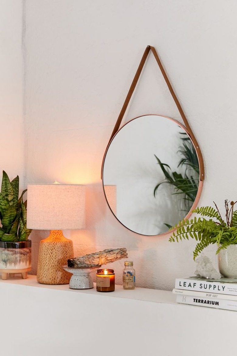 Urban Outfitters Carson Leather Strap Mirror